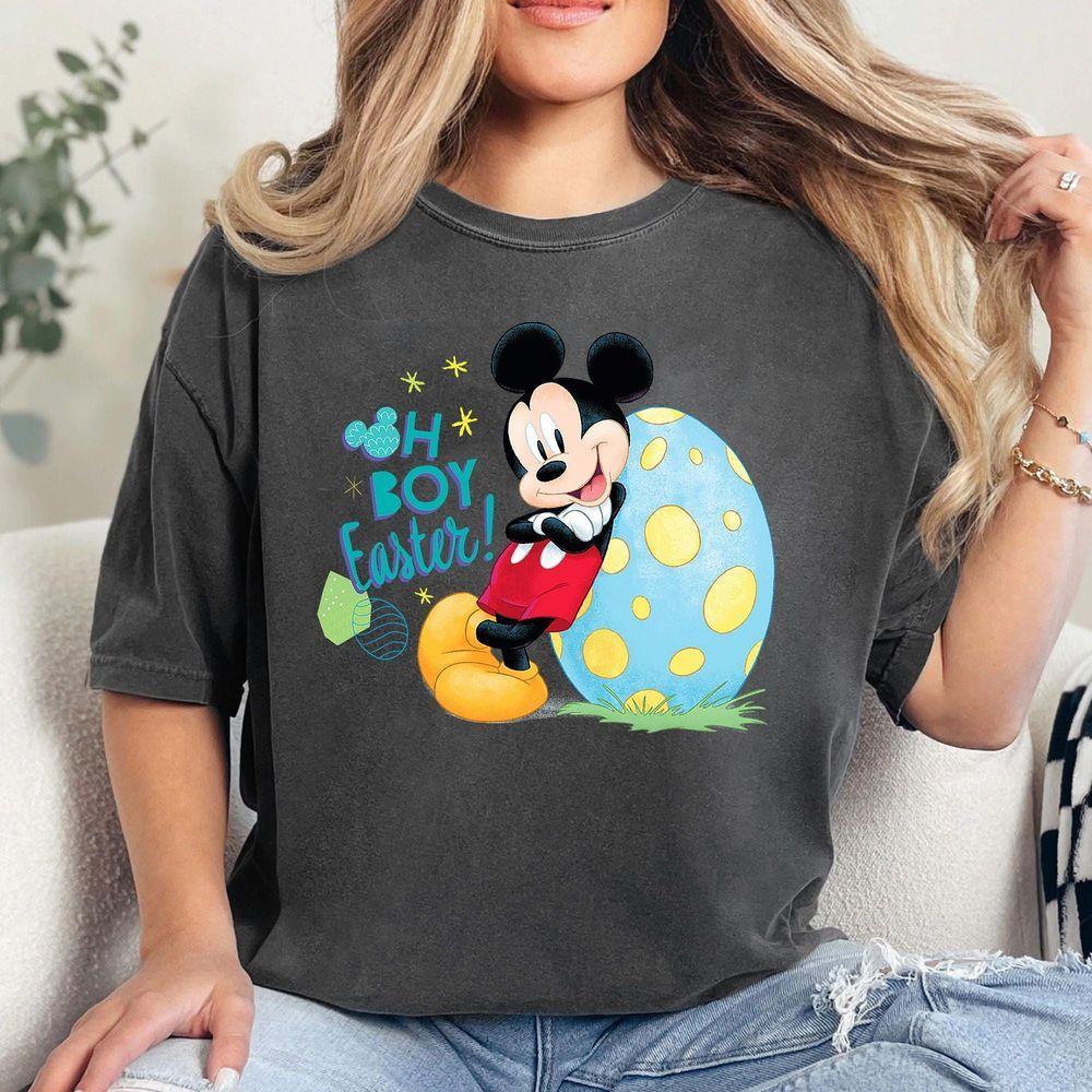 Disney Mickey Oh Boy Easter Shirt Easter Rabbit Tee Easter Mickey Sweatshirt Happy Easter T-shirt Family Easter Day Outfit Hha532 Limited Edition Tshirt